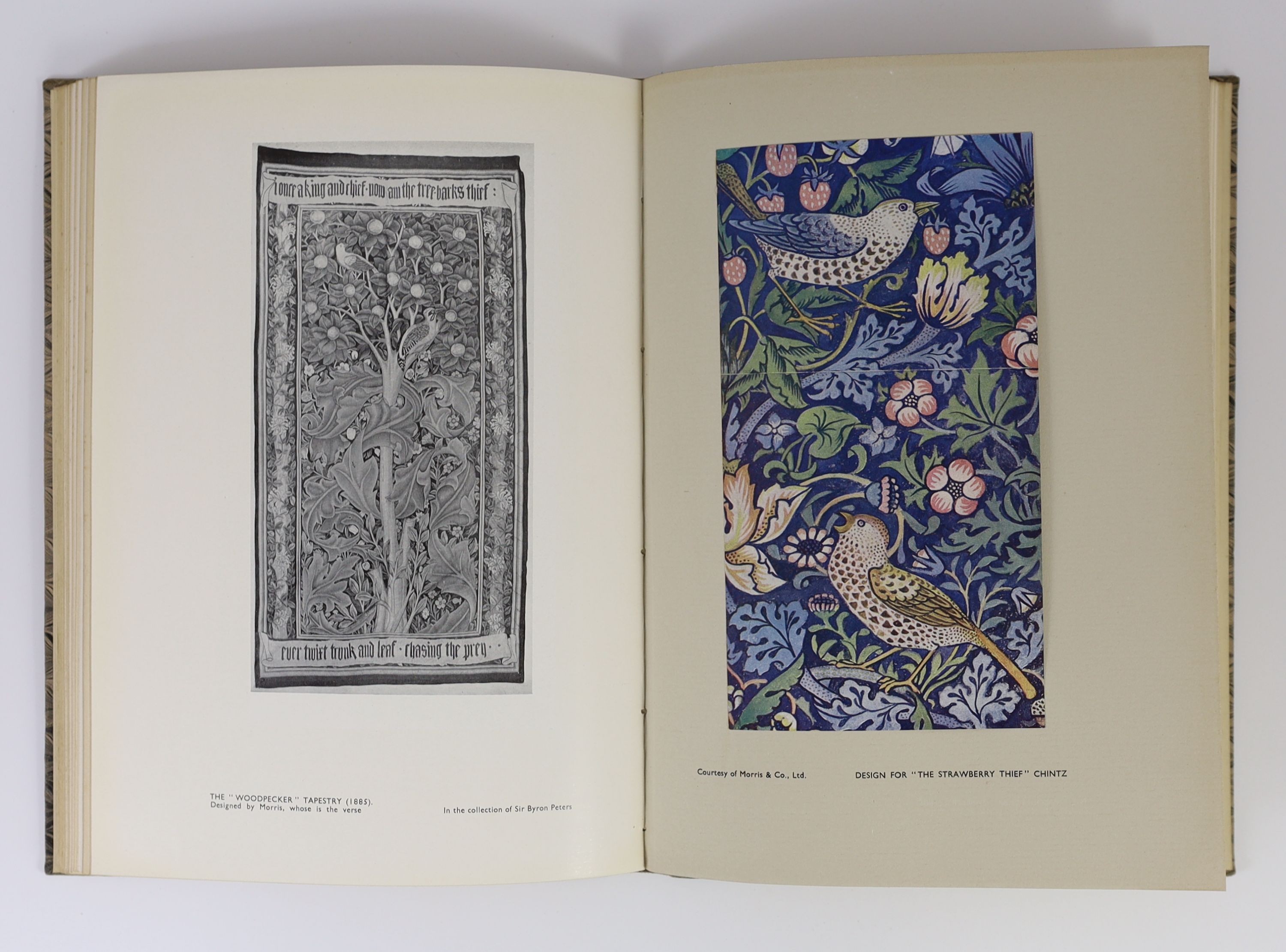 Nonesuch Press - Thomson, James - The Seasons, one of 1500, 4to, marble boards, illustrated by Jacquier, London, 1927 and Crow, Gerald Henry - William Morris Designer, 4to, cloth, The Studio, London, 1934 (2)